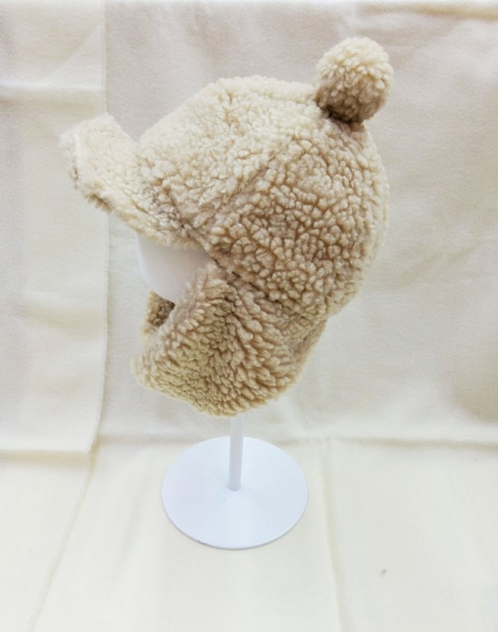 Shinseage Kids - Korean Children Fashion - #toddlerclothing - Long Ear Fleece Ball Hat - 4
