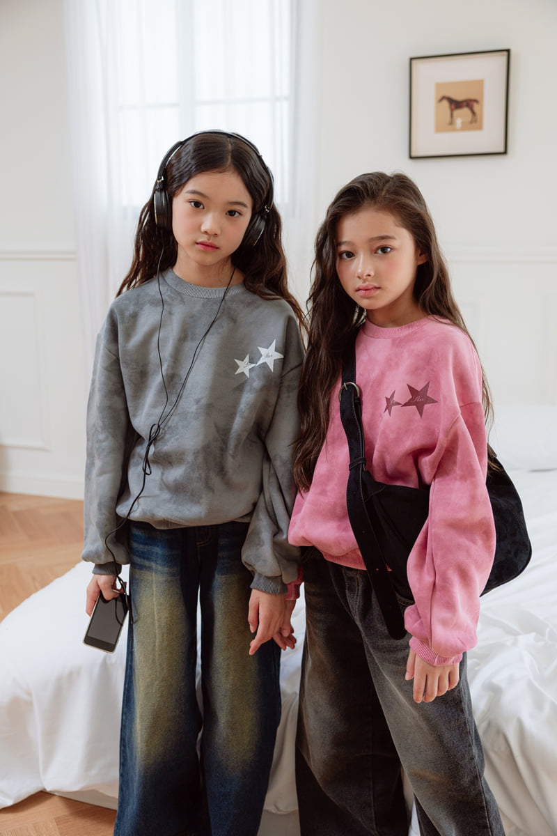 Sm2 - Korean Children Fashion - #Kfashion4kids - Washed Dye Brushed Sweatshirt - 7