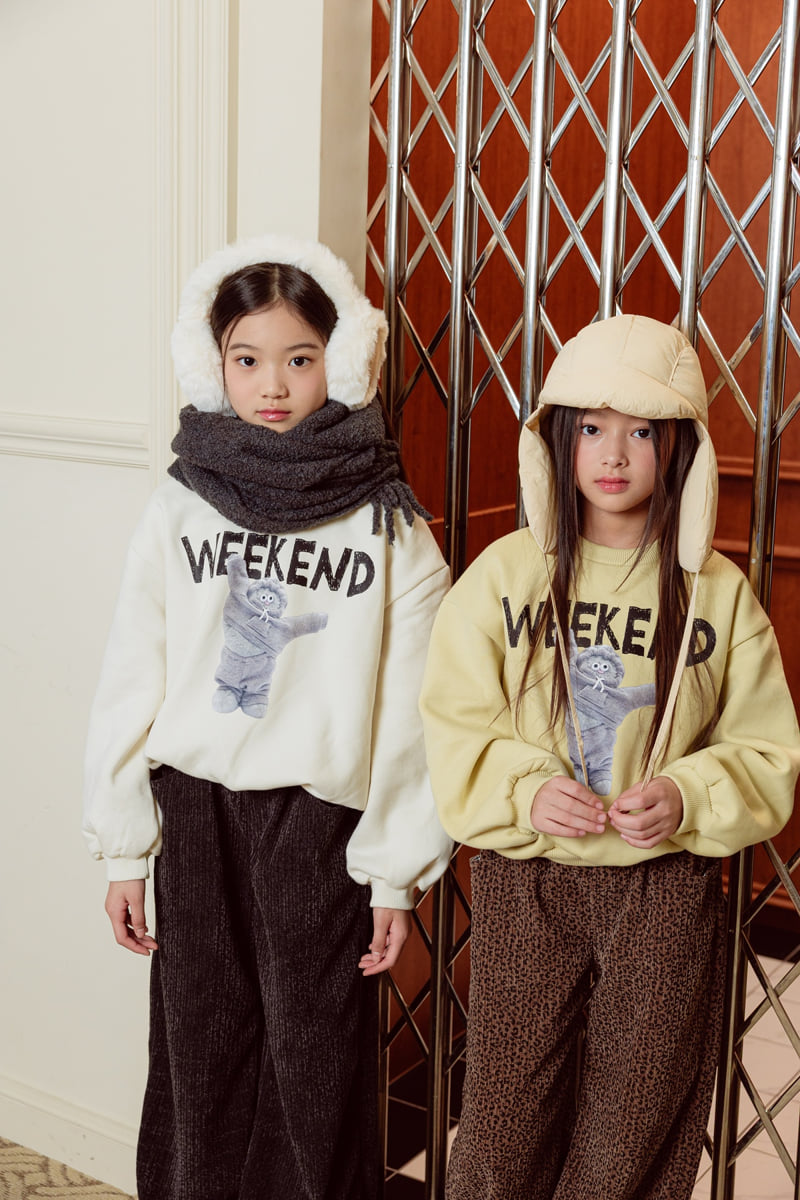 Sm2 - Korean Children Fashion - #Kfashion4kids - Bear Brushed Sweatshirt - 5