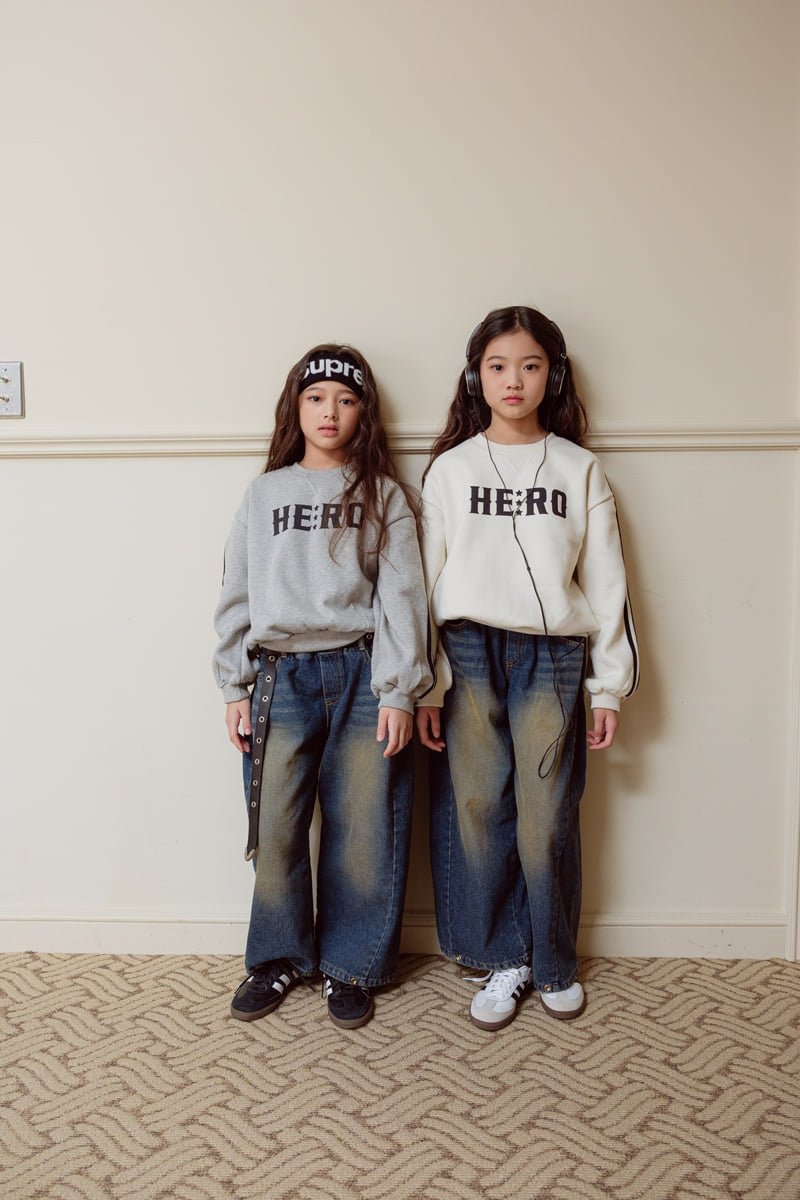 Sm2 - Korean Children Fashion - #childofig - Brushed Balloon Denim Pants - 5
