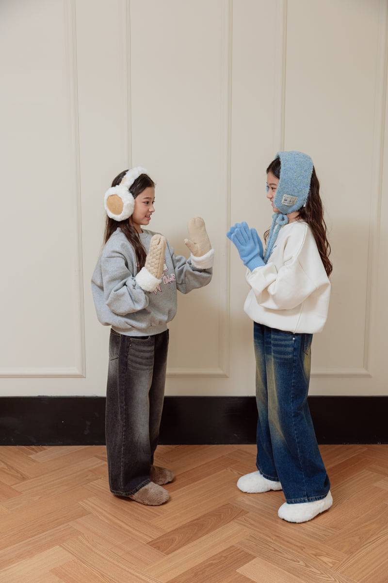 Sm2 - Korean Children Fashion - #childofig - Brushed Wide Denim Pants - 10