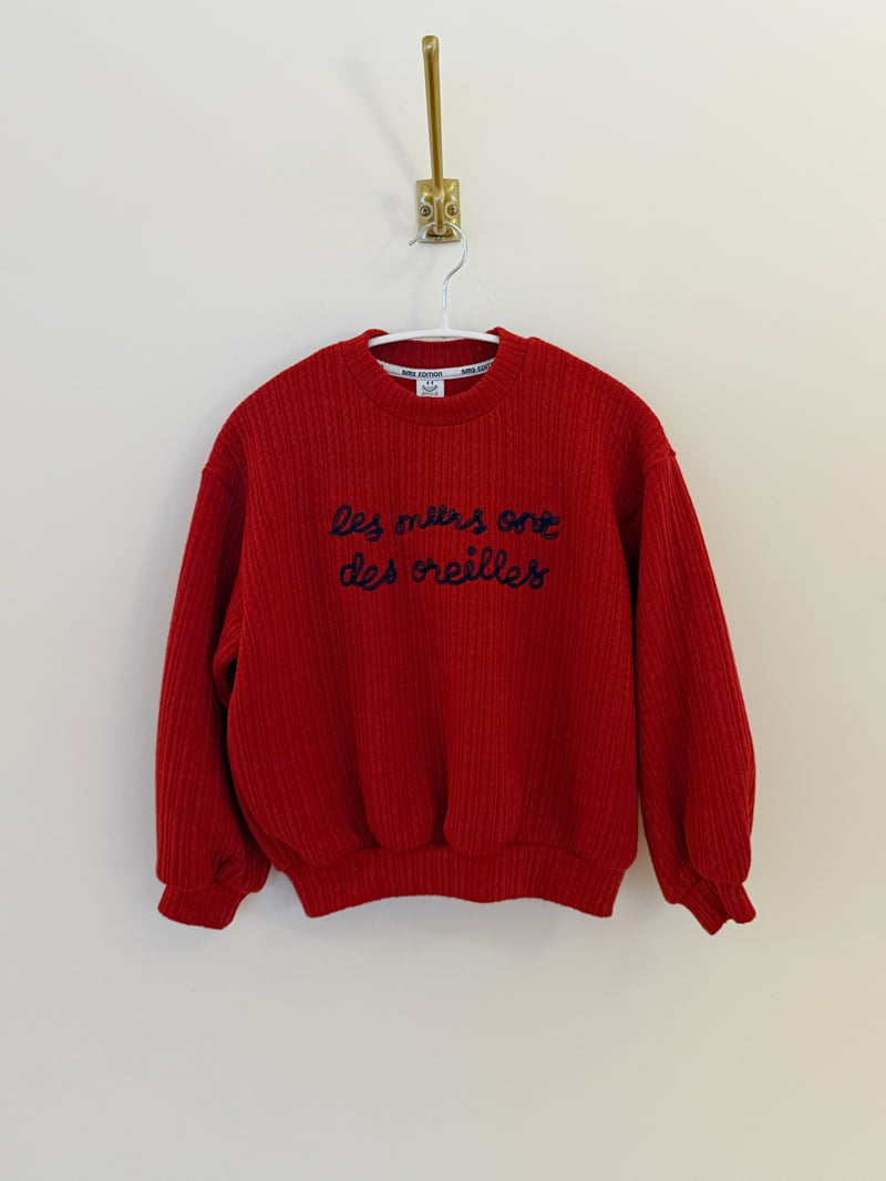Sm2 - Korean Children Fashion - #childrensboutique - Lettering Embroidered Knit - 2