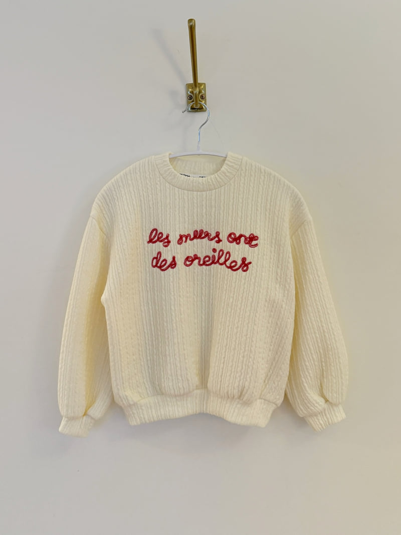 Sm2 - Korean Children Fashion - #designkidswear - Lettering Embroidered Knit - 3
