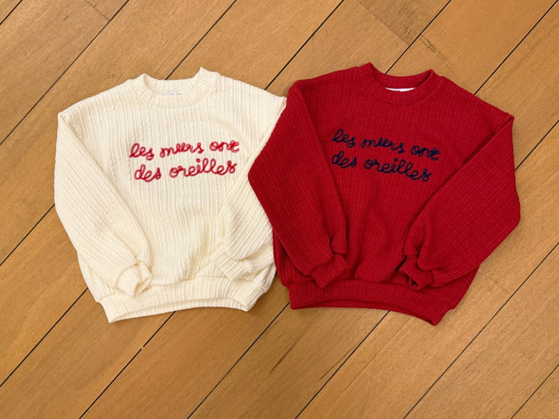 Sm2 - Korean Children Fashion - #designkidswear - Lettering Embroidered Knit - 4