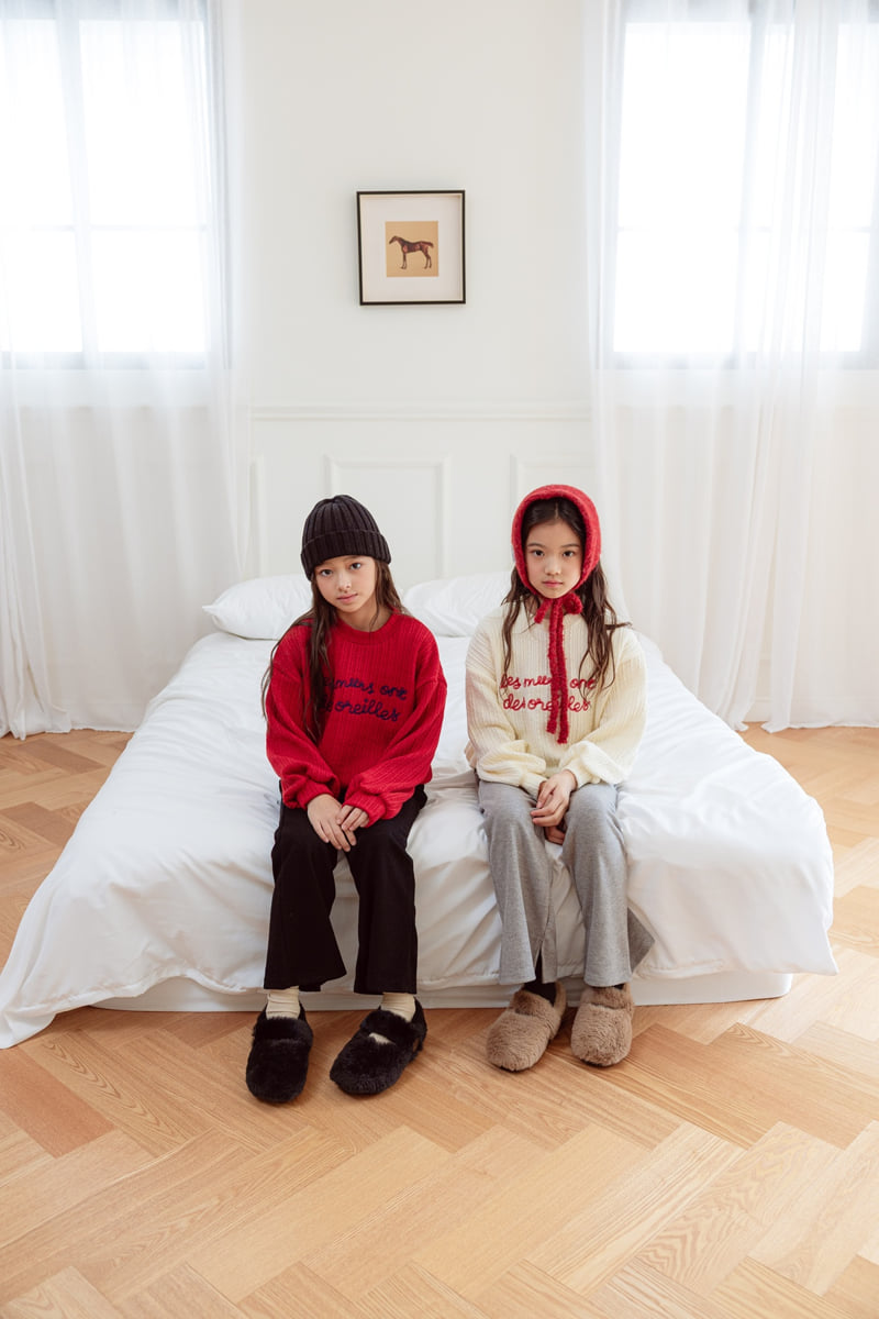 Sm2 - Korean Children Fashion - #fashionkids - Lettering Embroidered Knit - 5