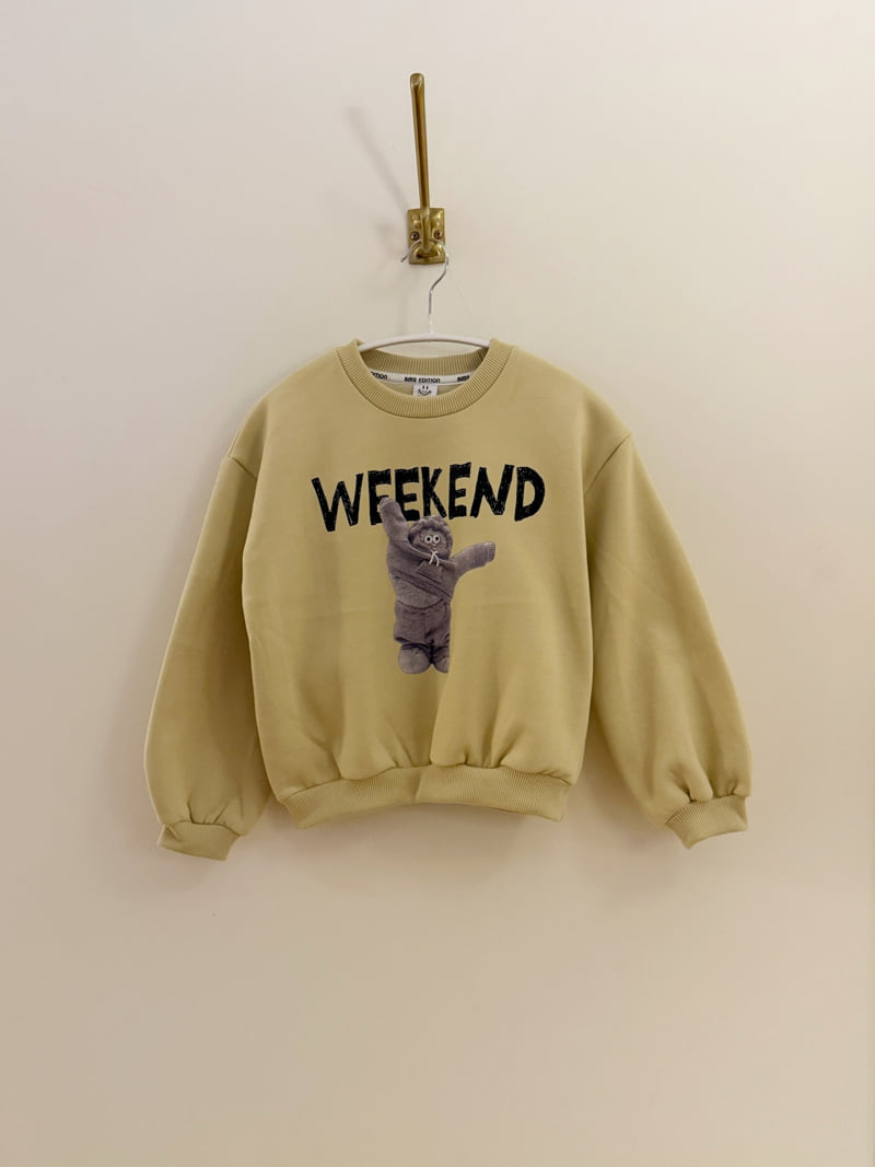 Sm2 - Korean Children Fashion - #kidsshorts - Bear Brushed Sweatshirt - 2