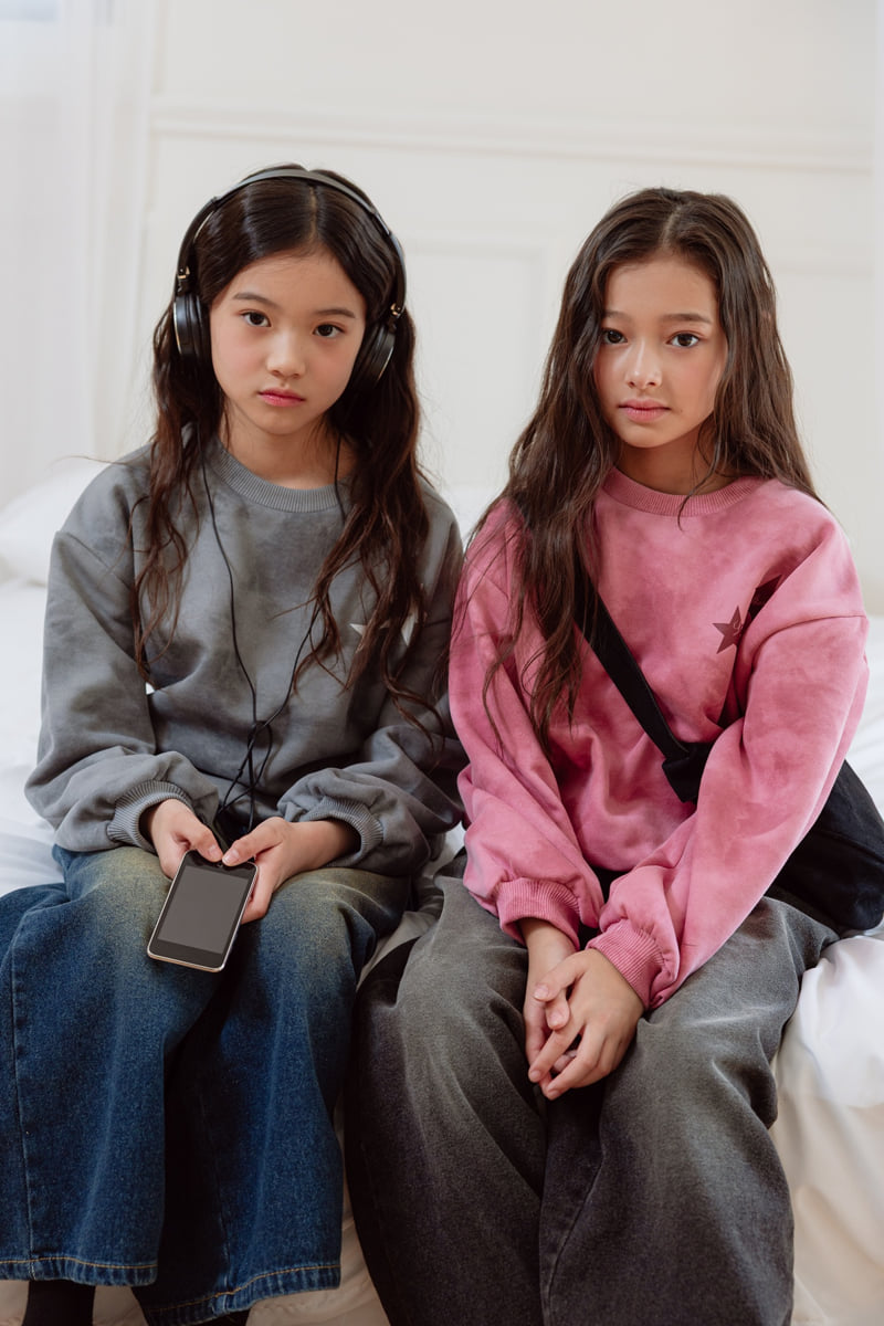 Sm2 - Korean Children Fashion - #kidsstore - Washed Dye Brushed Sweatshirt - 5