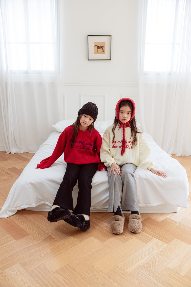 Sm2 - Korean Children Fashion - #kidzfashiontrend - Lettering Embroidered Knit - 8