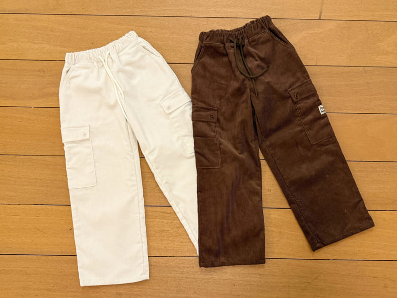 Sm2 - Korean Children Fashion - #Kfashion4kids - Cargo Corduroy Pants - 4