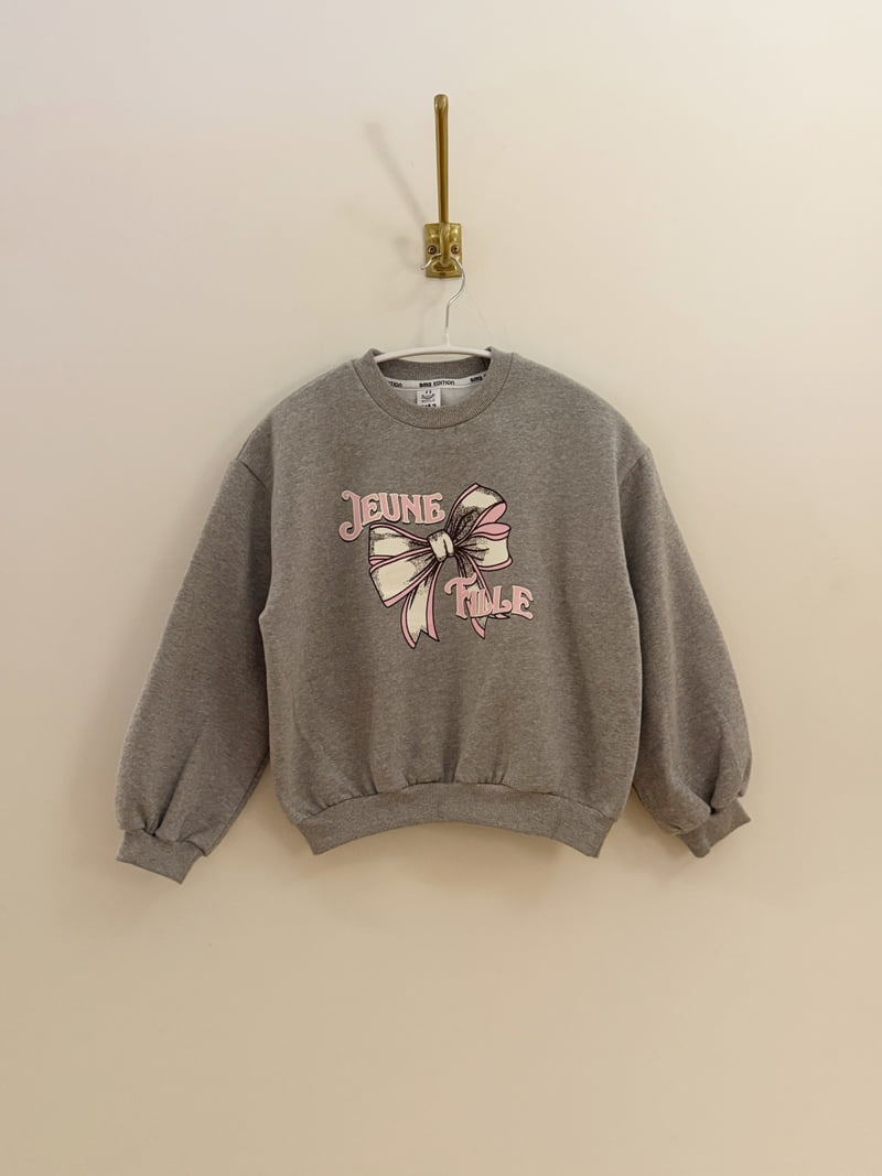 Sm2 - Korean Children Fashion - #littlefashionista - Ribbon Brushed Sweatshirt - 2