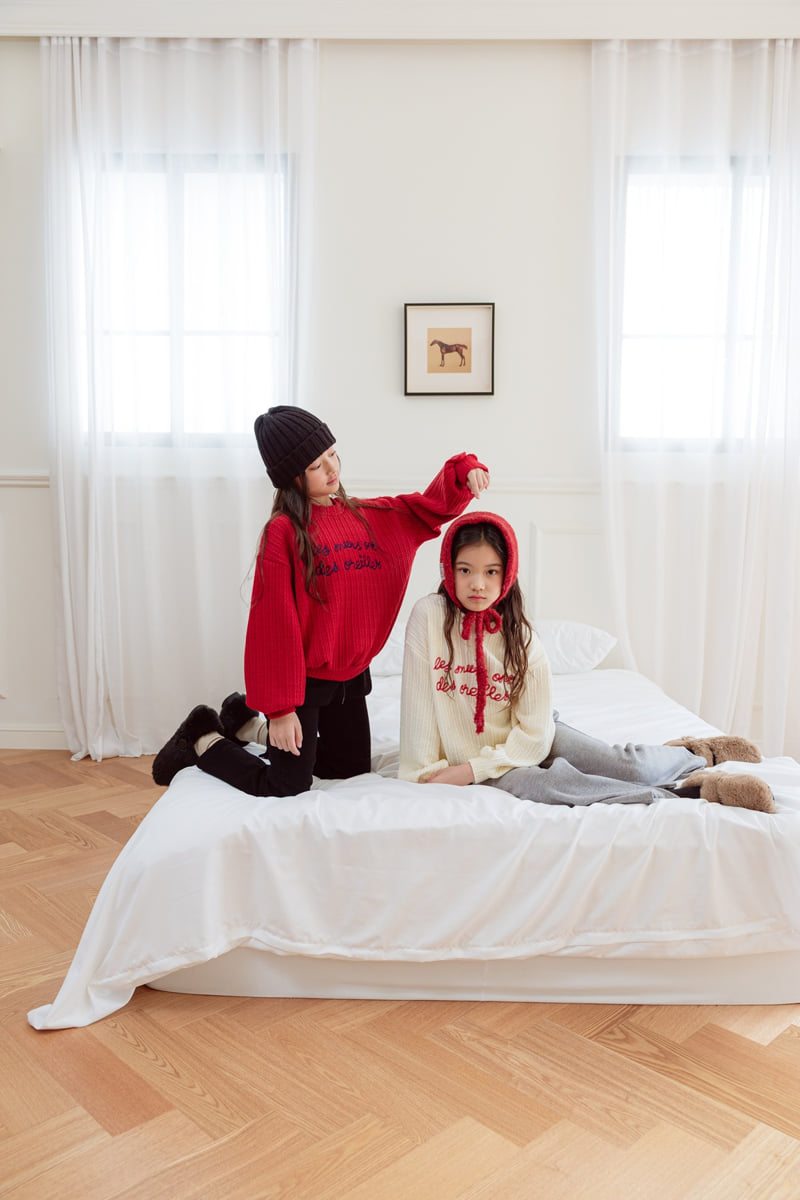 Sm2 - Korean Children Fashion - #magicofchildhood - Lettering Embroidered Knit - 11
