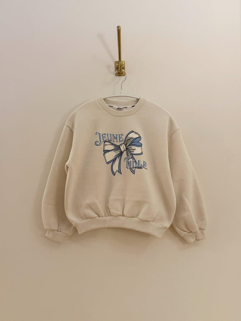 Sm2 - Korean Children Fashion - #magicofchildhood - Ribbon Brushed Sweatshirt - 3