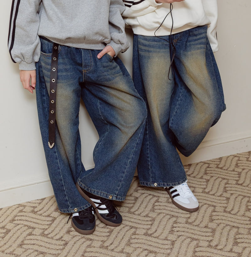 Sm2 - Korean Children Fashion - #magicofchildhood - Brushed Balloon Denim Pants