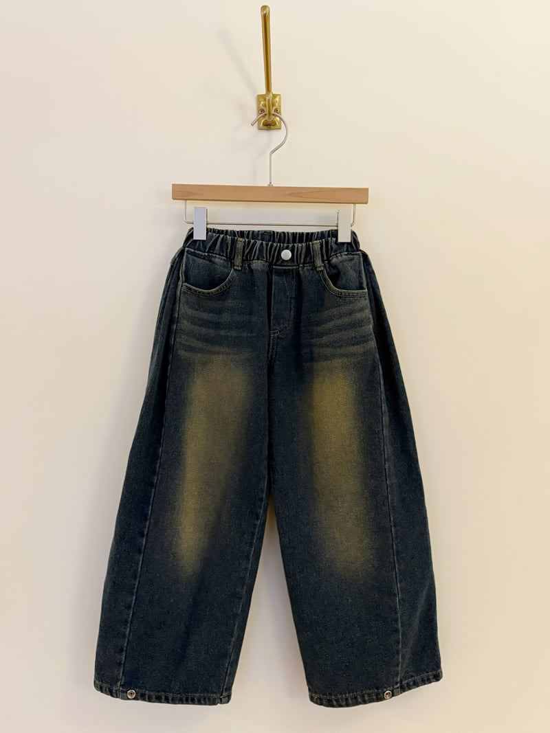 Sm2 - Korean Children Fashion - #minifashionista - Brushed Balloon Denim Pants - 2
