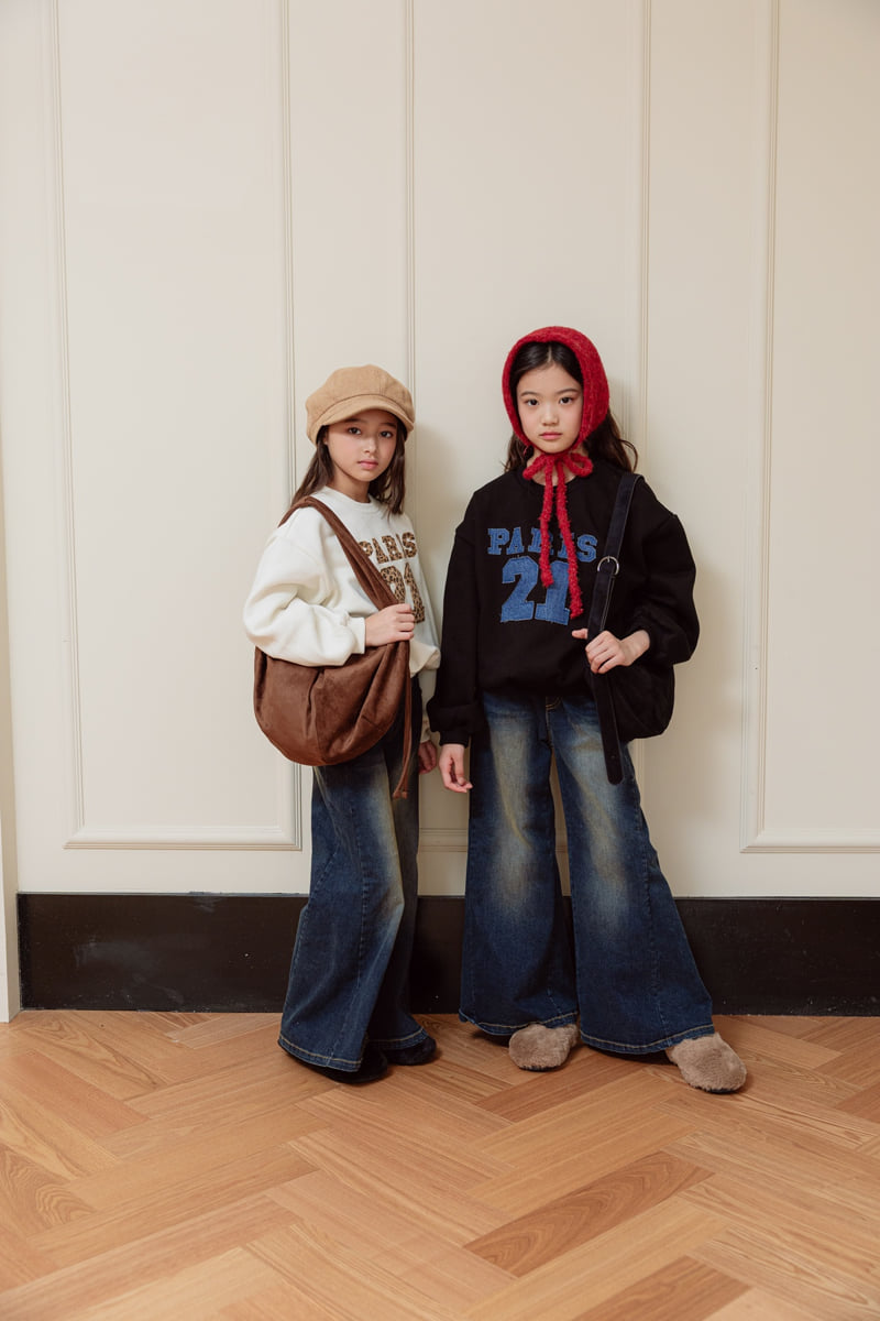 Sm2 - Korean Children Fashion - #minifashionista - Number Brushed Sweatshirt - 10
