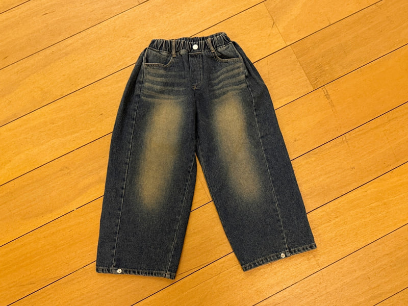 Sm2 - Korean Children Fashion - #prettylittlegirls - Brushed Balloon Denim Pants - 3