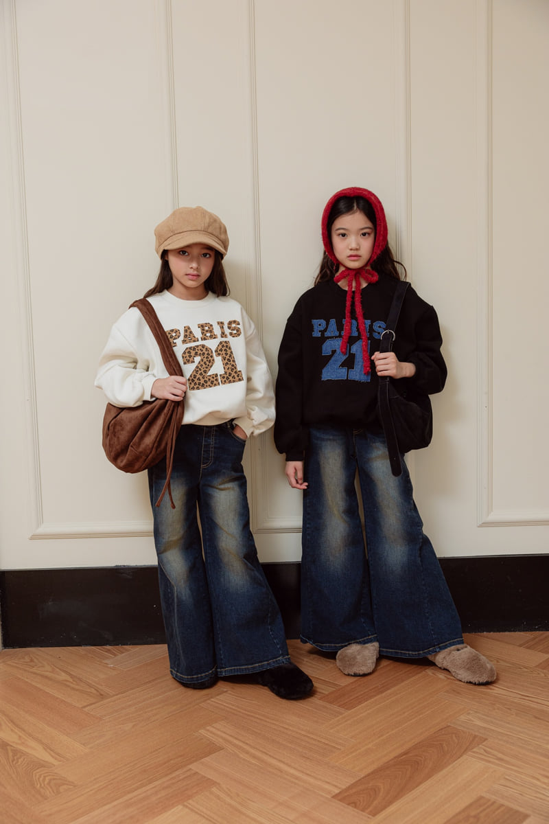 Sm2 - Korean Children Fashion - #todddlerfashion - Number Brushed Sweatshirt - 12
