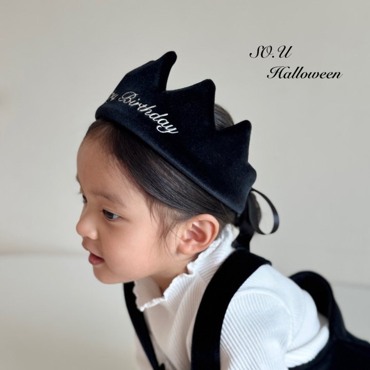 So U - Korean Baby Fashion - #babyclothing - Velvet Crown Embroidery - 2