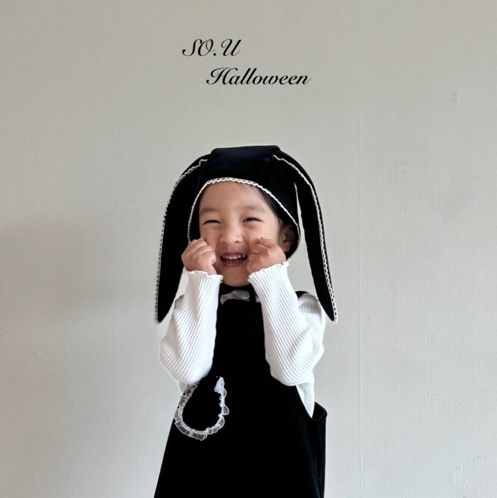 So U - Korean Baby Fashion - #babyfashion - Velvet Rabbit Bonnet - 2