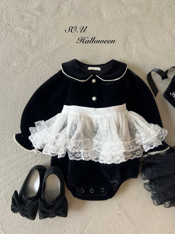 So U - Korean Baby Fashion - #babyfever - Lace Apron Skirt - 11