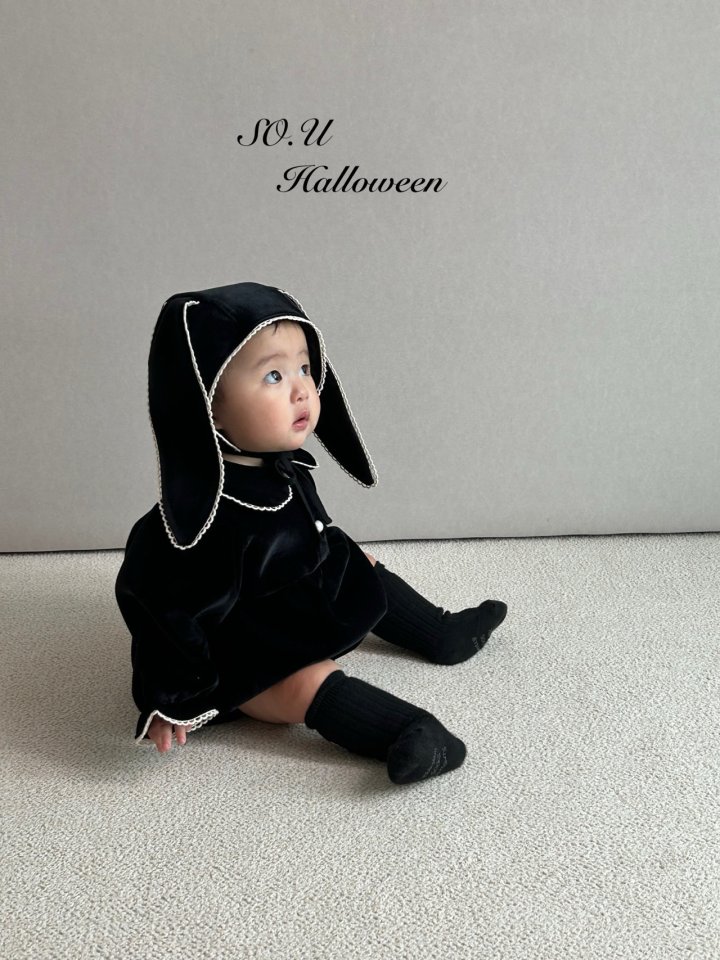 So U - Korean Baby Fashion - #babygirlfashion - Velvet Pearl Suit - 2