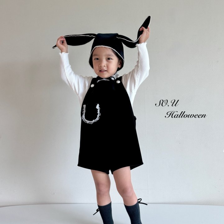 So U - Korean Baby Fashion - #babyoutfit - Velvet Pearl Suspender Suit - 8