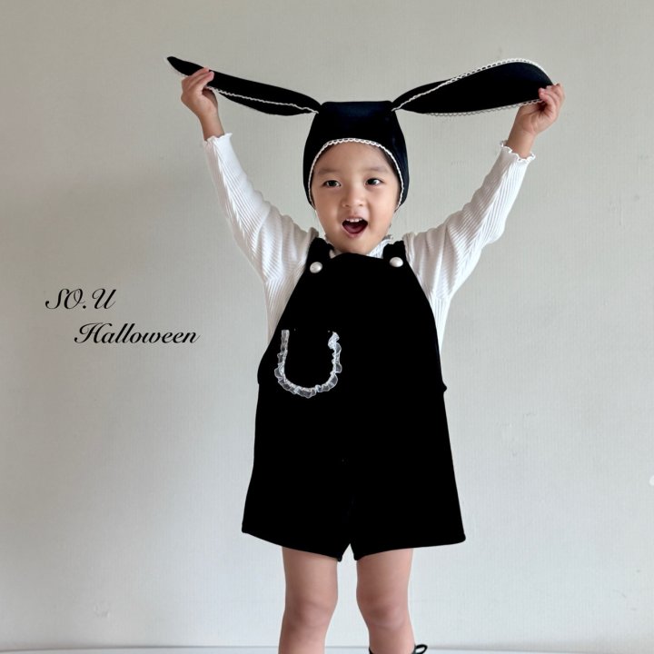 So U - Korean Baby Fashion - #babywear - Velvet Pearl Suspender Suit - 9