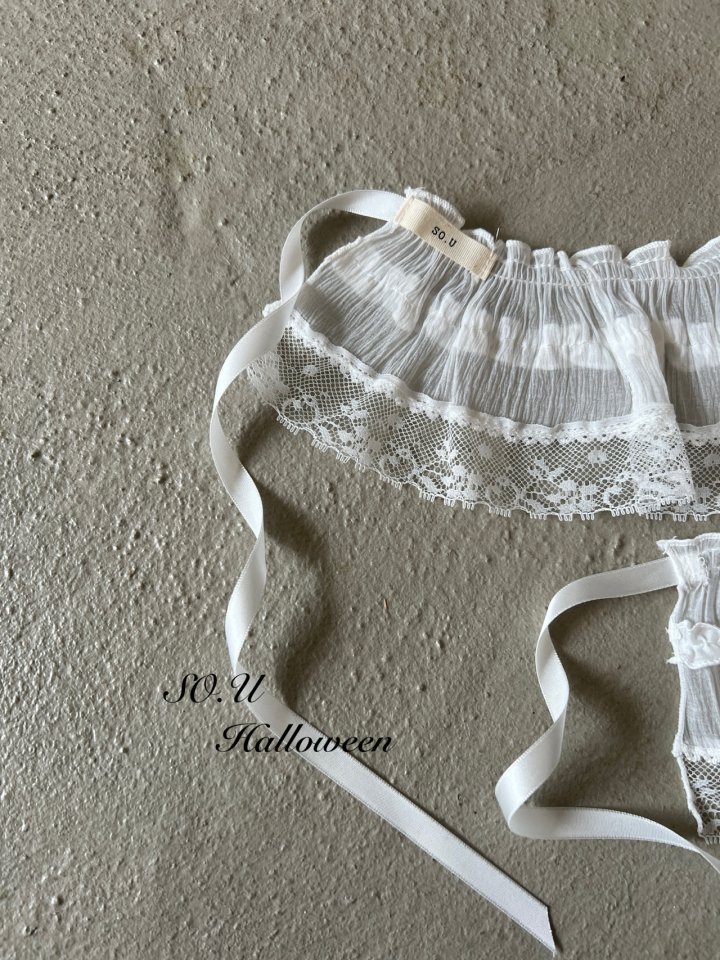So U - Korean Baby Fashion - #onlinebabyboutique - Ruffled Lace Apron - 5