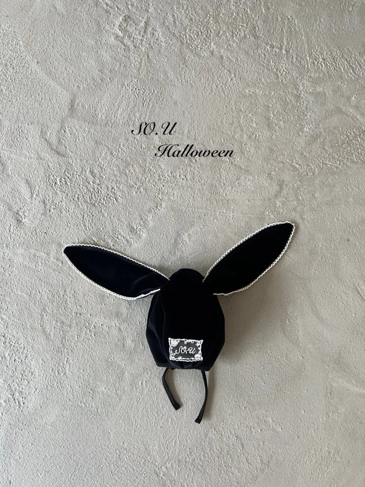 So U - Korean Baby Fashion - #onlinebabyboutique - Velvet Rabbit Bonnet - 11