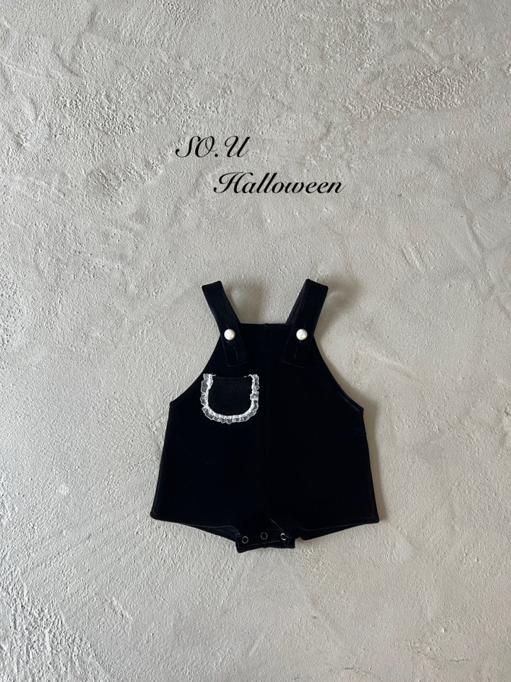 So U - Korean Baby Fashion - #onlinebabyboutique - Velvet Pearl Suspender Suit - 10