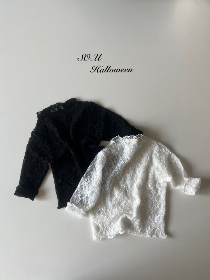 So U - Korean Baby Fashion - #onlinebabyshop - Lace Wave Tee (Baby) - 8