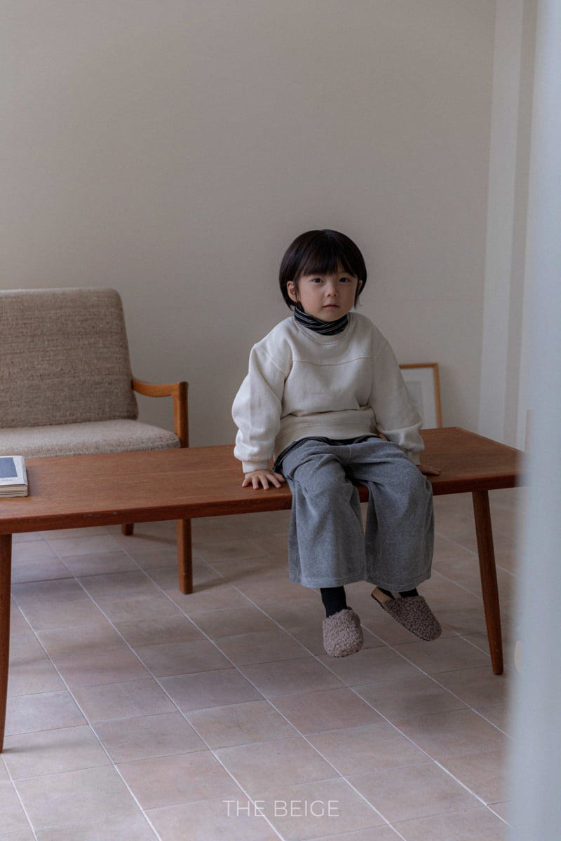 The Beige - Korean Baby Fashion - #babyboutique - Velour Wide Pants - 10