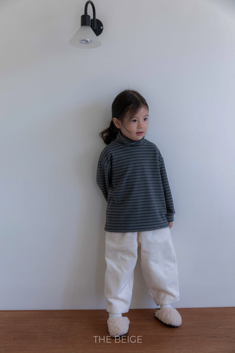The Beige - Korean Baby Fashion - #babyboutique - Striped Turtleneck Tee - 3