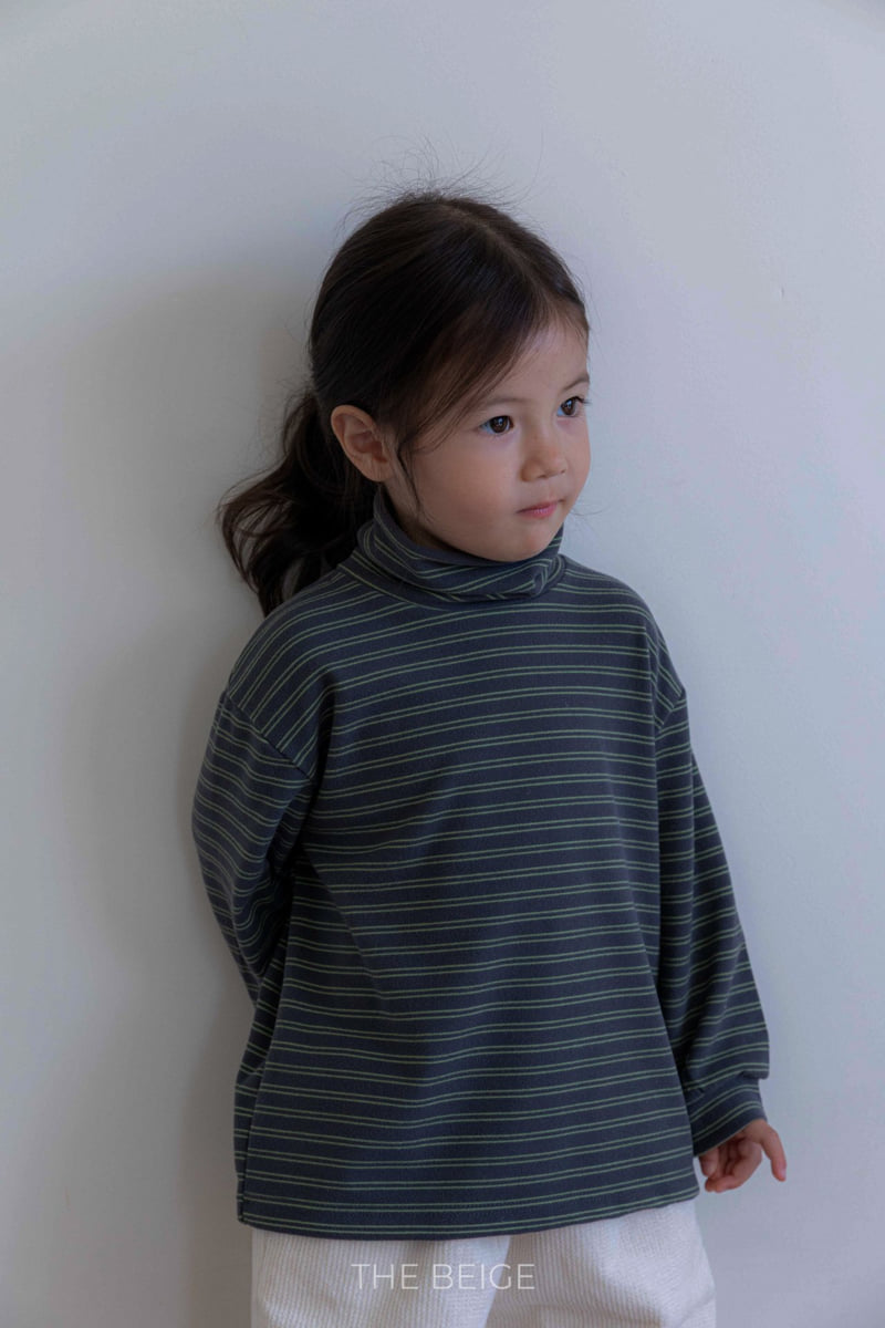 The Beige - Korean Baby Fashion - #babyboutique - Striped Turtleneck Tee - 4