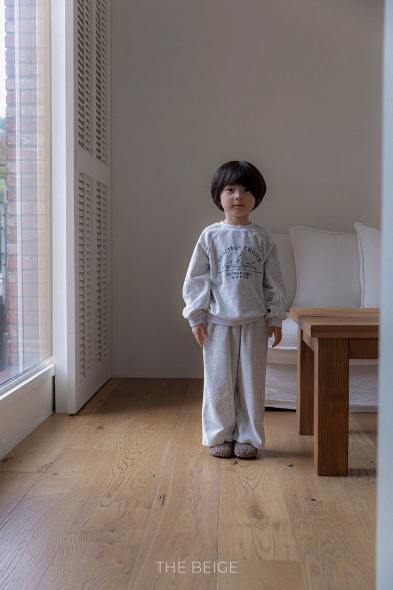 The Beige - Korean Baby Fashion - #babyclothing - Velour Sweatshirt - 9