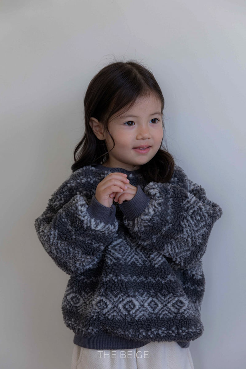 The Beige - Korean Baby Fashion - #babyclothing - Printed Fleece Sweatshirt - 2