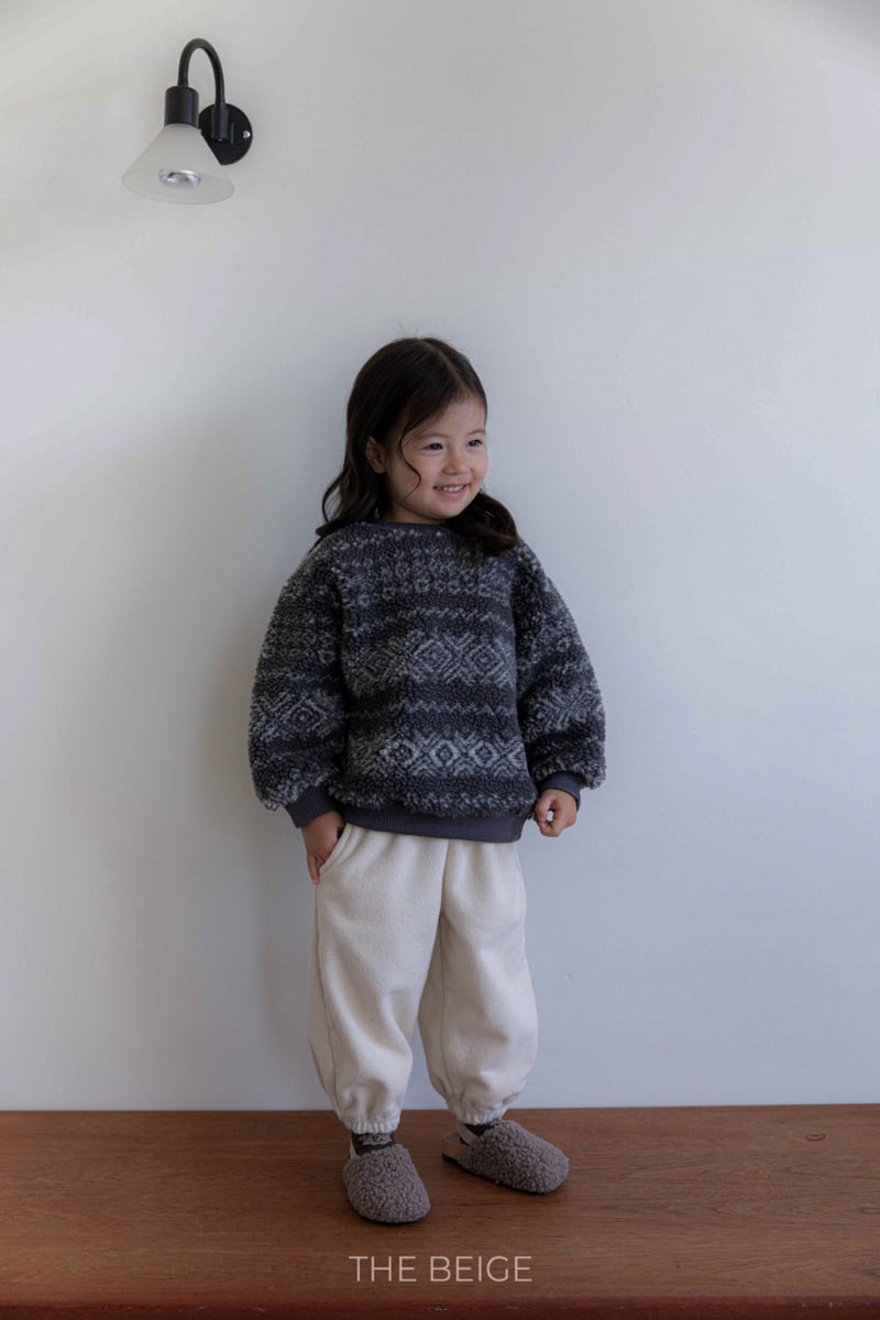The Beige - Korean Baby Fashion - #babyfashion - Printed Fleece Sweatshirt - 3