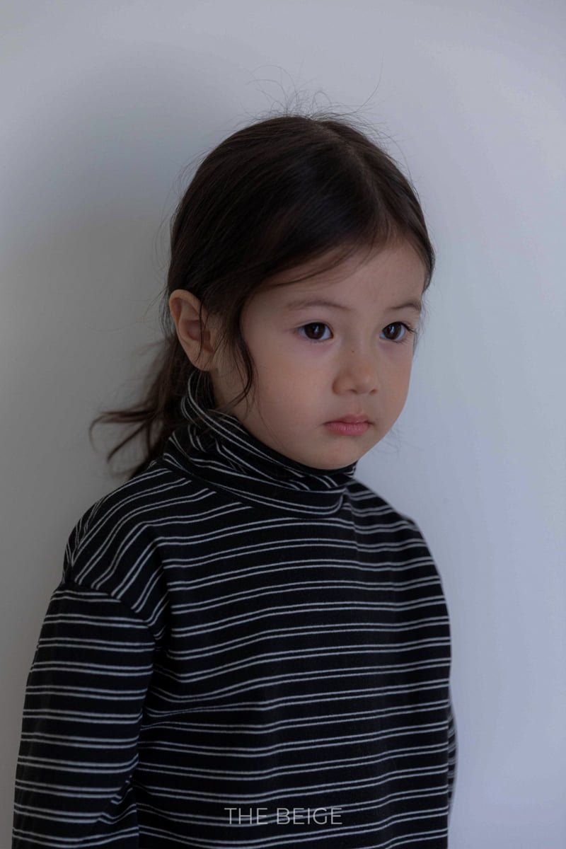 The Beige - Korean Baby Fashion - #babyfever - Striped Turtleneck Tee - 8