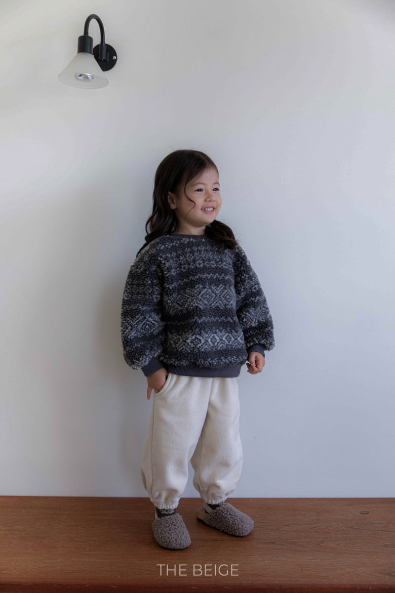 The Beige - Korean Baby Fashion - #babyfashion - Printed Fleece Sweatshirt - 4