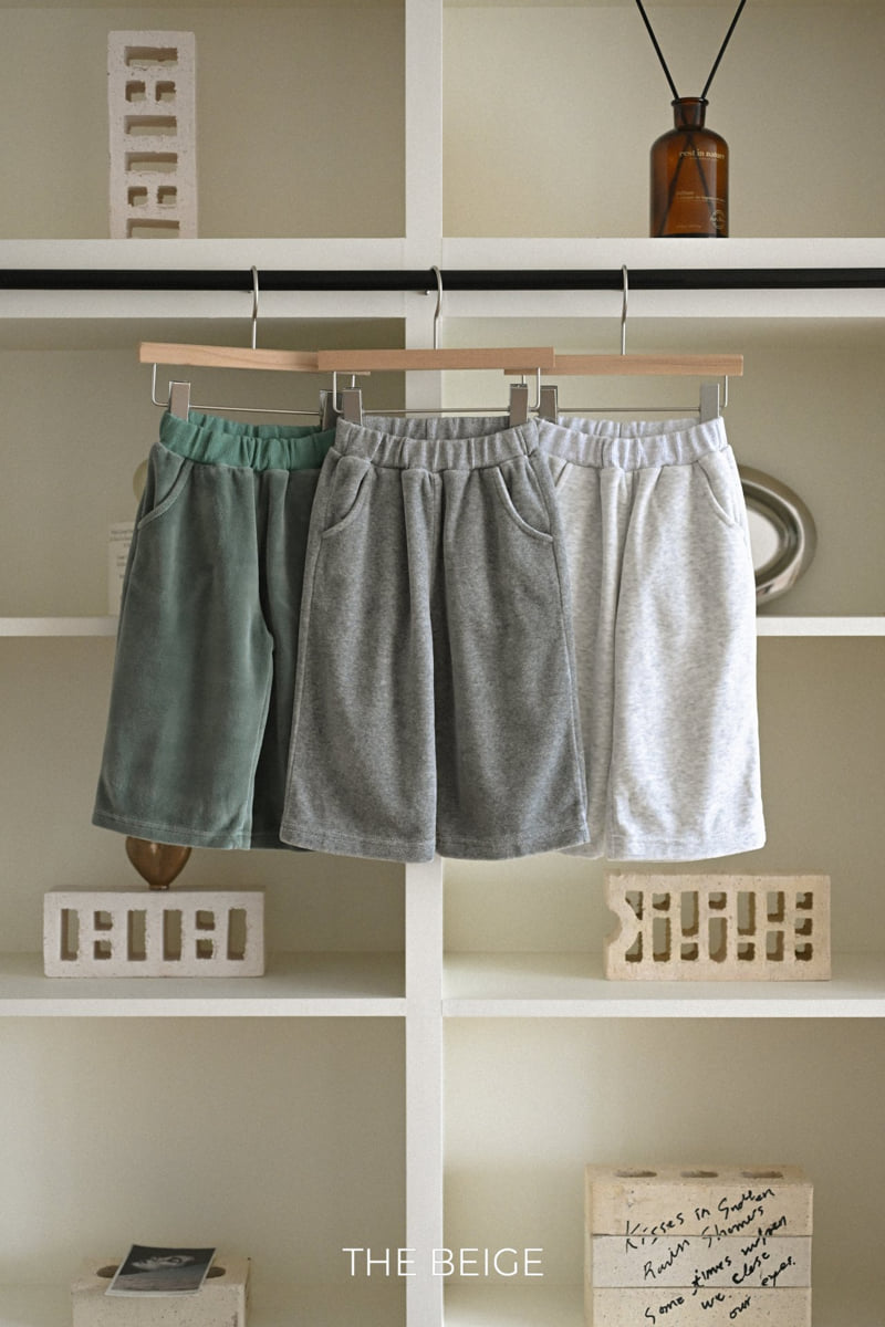 The Beige - Korean Baby Fashion - #babygirlfashion - Velour Wide Pants