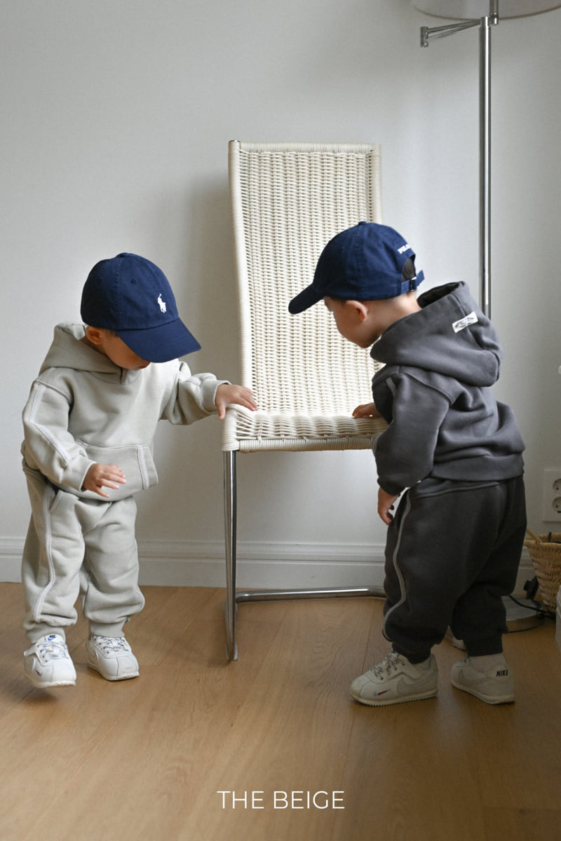 The Beige - Korean Baby Fashion - #babygirlfashion - Tape Hoodie Set - 11