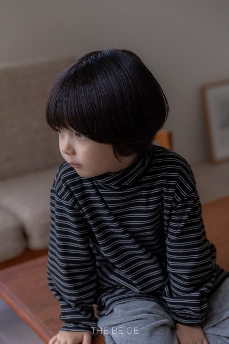 The Beige - Korean Baby Fashion - #babygirlfashion - Striped Turtleneck Tee - 9
