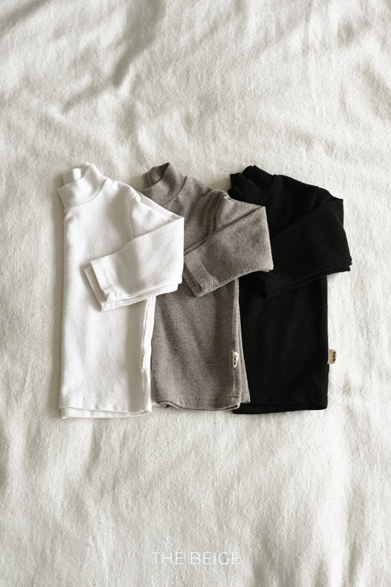 The Beige - Korean Baby Fashion - #babylifestyle - Slim Half Turtleneck Tee