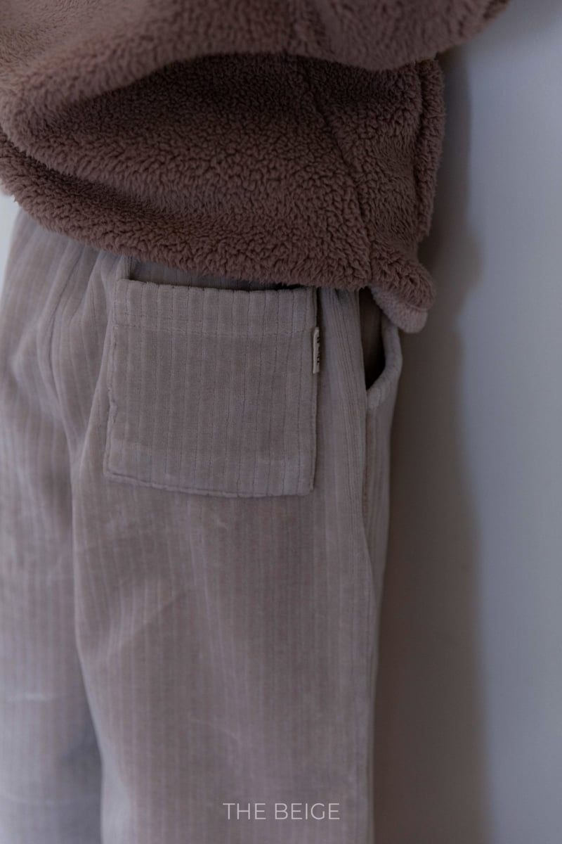 The Beige - Korean Baby Fashion - #babyootd - Ribbed Velour Wide Pants - 5