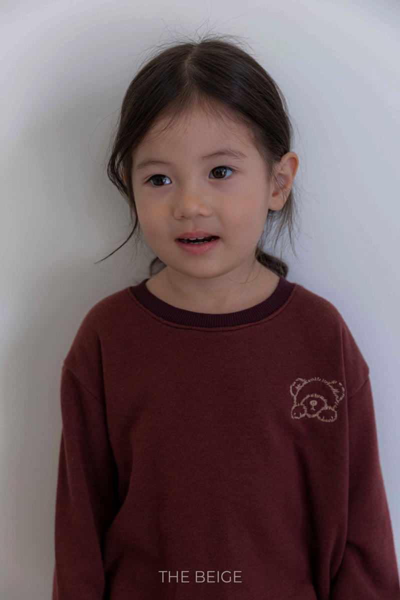 The Beige - Korean Baby Fashion - #babyootd - Bear Embroidery Binding Tee - 2