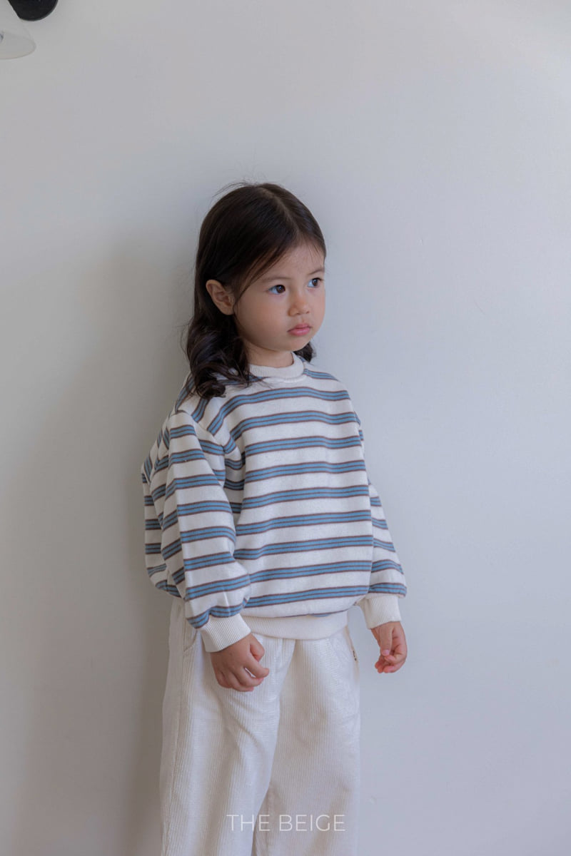 The Beige - Korean Baby Fashion - #babyoutfit - Terry Striped Sweatshirt - 6