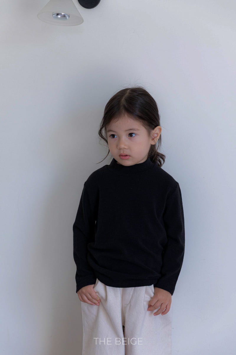 The Beige - Korean Baby Fashion - #babyootd - Slim Half Turtleneck Tee - 4