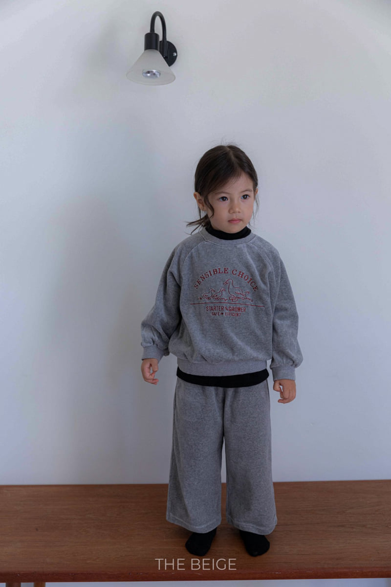 The Beige - Korean Baby Fashion - #babyoutfit - Velour Sweatshirt