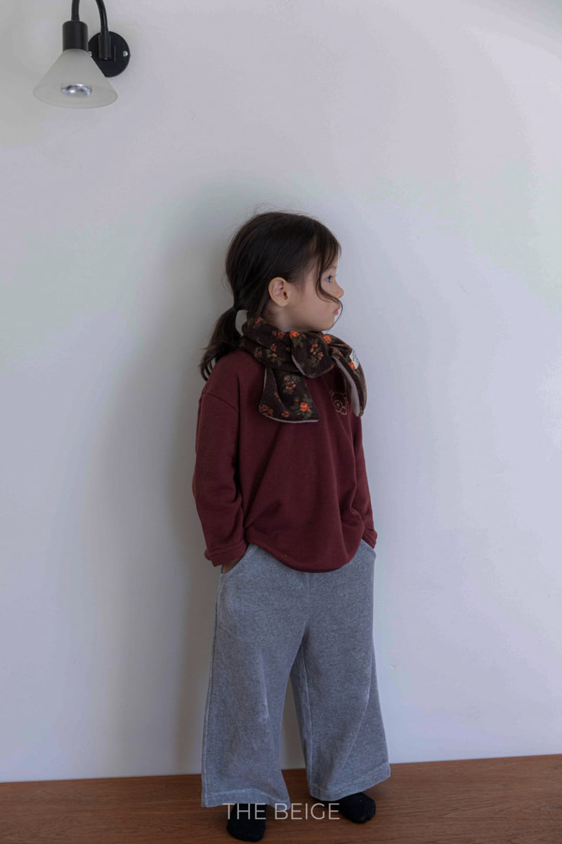 The Beige - Korean Baby Fashion - #babyoutfit - Bear Embroidery Binding Tee - 4