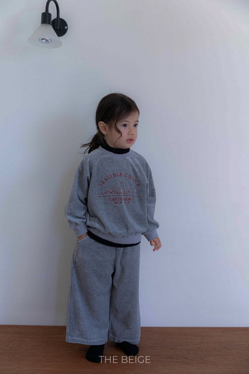 The Beige - Korean Baby Fashion - #babywear - Velour Sweatshirt - 3